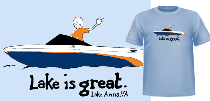 Lake is Great Lake Anna - Speedboat Tee - PRE-ORDER